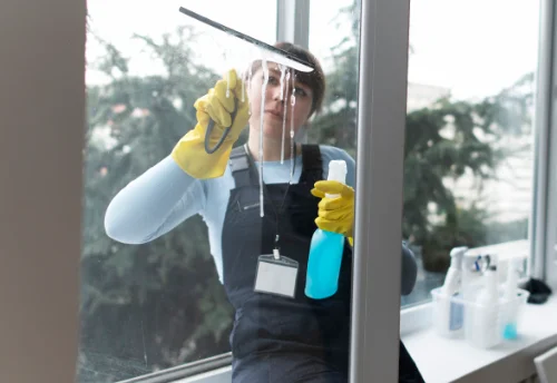 Nettoyage de vitres intérieures et extérieures à la Verrière